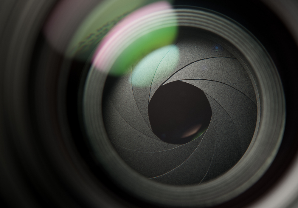 Front of a Lens with aperture blades