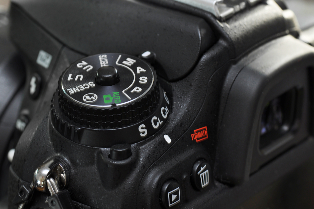 Settings dial on a digital camera