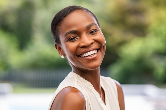 Smiling Woman outside