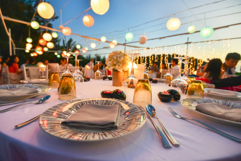 Table setting for an event